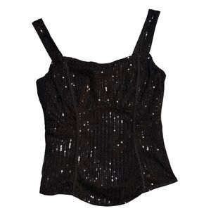 Grace Karin Black Sequin Camisole